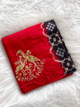 Georgette Diable Ghicha Pallu 2 Dye Concept Saree